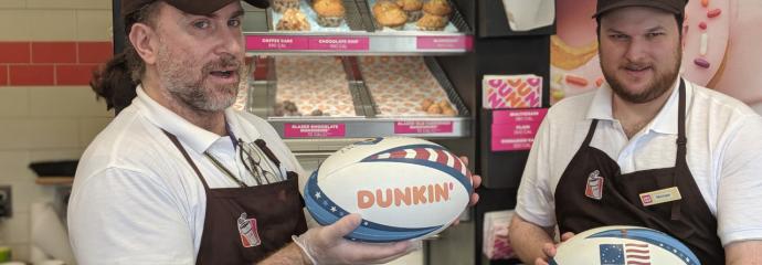Thanks to Dunkin' for their sponsorship on our official tournament rugby ball