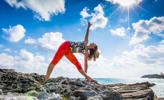 Yoga on the Beach in Bermuda